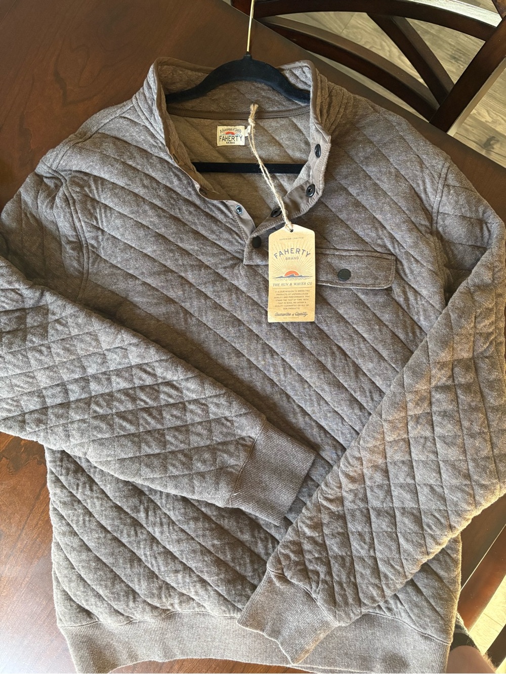Faherty Epic Quilted Fleece Pullover